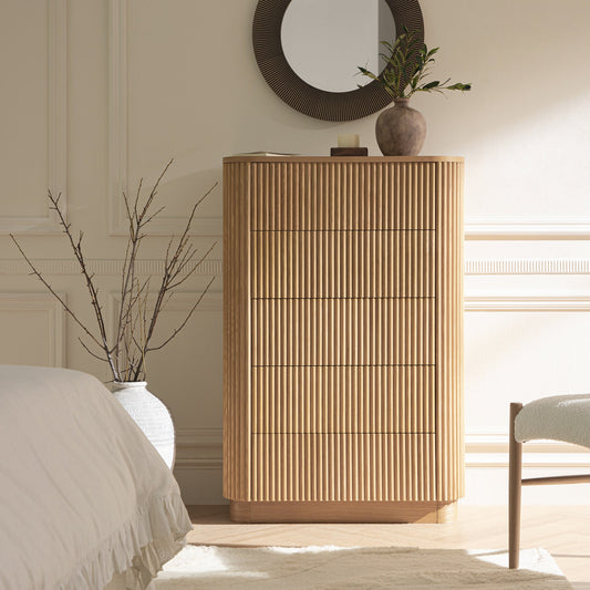 Linea Casa Chest of 5 Drawers, Oak