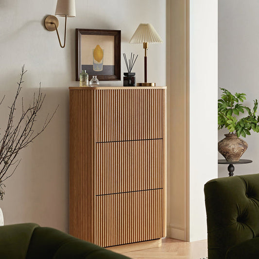 Linea Casa 3-Door Shoe Storage Cabinet, Oak