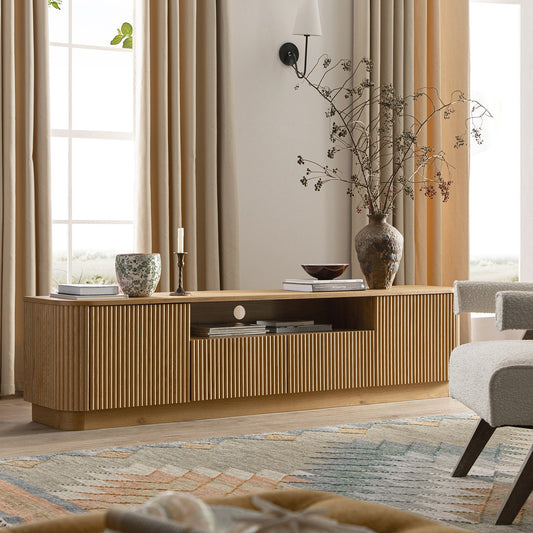 Linea Casa 200cm Wide TV Unit with Drawers, Oak