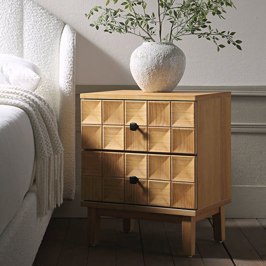 Everyday 2-Drawer Bedside Table, Natural